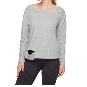Sam Edelman grey distressed sweatshirt medium NWT